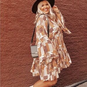 NWT Long sleeve pattern dress!